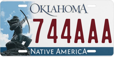 OK license plate 744AAA