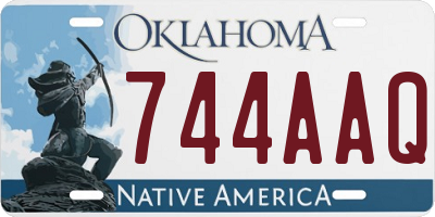 OK license plate 744AAQ