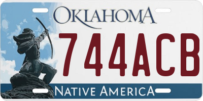 OK license plate 744ACB