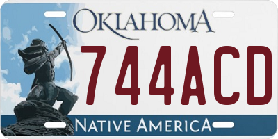 OK license plate 744ACD