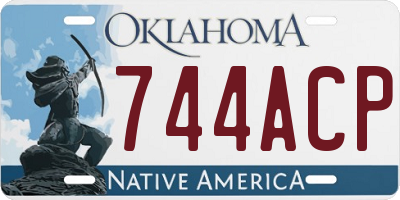 OK license plate 744ACP