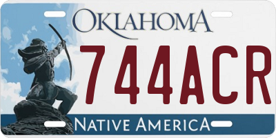 OK license plate 744ACR