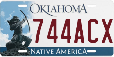 OK license plate 744ACX