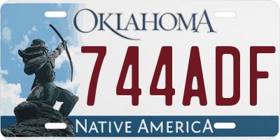OK license plate 744ADF