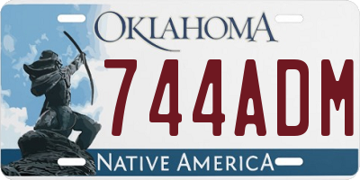 OK license plate 744ADM