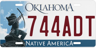 OK license plate 744ADT