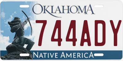 OK license plate 744ADY
