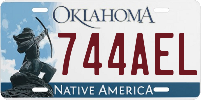 OK license plate 744AEL