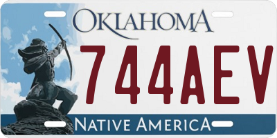 OK license plate 744AEV