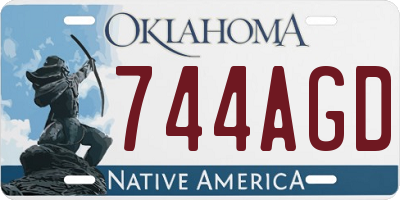 OK license plate 744AGD