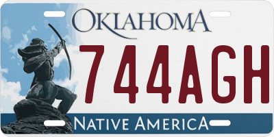 OK license plate 744AGH