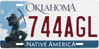 OK license plate 744AGL