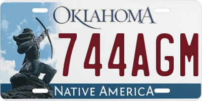 OK license plate 744AGM