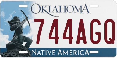 OK license plate 744AGQ