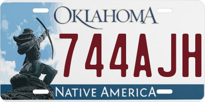 OK license plate 744AJH