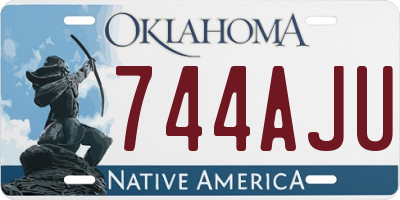 OK license plate 744AJU