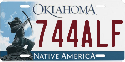 OK license plate 744ALF