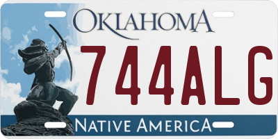 OK license plate 744ALG
