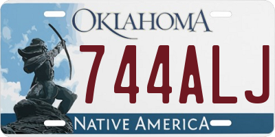 OK license plate 744ALJ