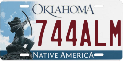 OK license plate 744ALM