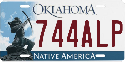 OK license plate 744ALP