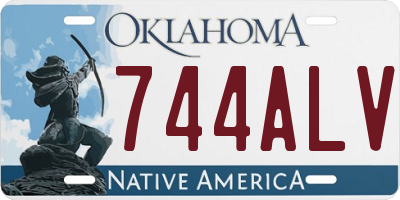 OK license plate 744ALV