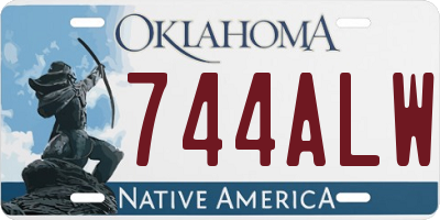 OK license plate 744ALW