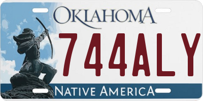 OK license plate 744ALY