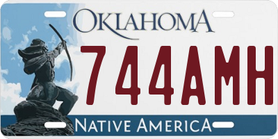 OK license plate 744AMH