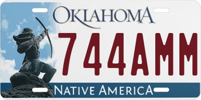 OK license plate 744AMM
