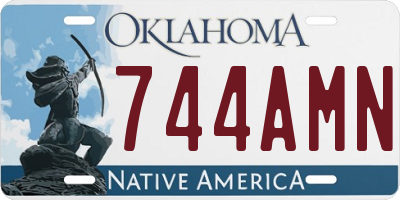 OK license plate 744AMN