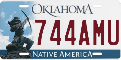 OK license plate 744AMU