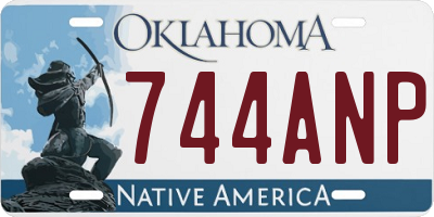 OK license plate 744ANP