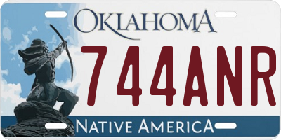 OK license plate 744ANR