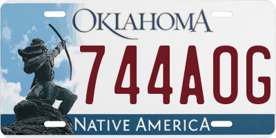 OK license plate 744AOG