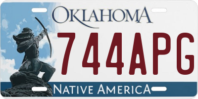 OK license plate 744APG