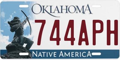 OK license plate 744APH