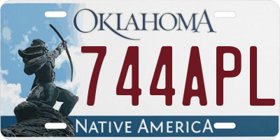 OK license plate 744APL