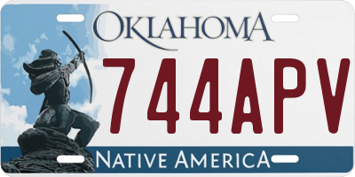 OK license plate 744APV