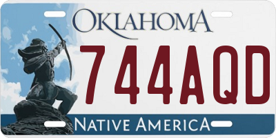 OK license plate 744AQD