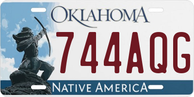 OK license plate 744AQG