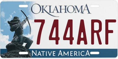 OK license plate 744ARF