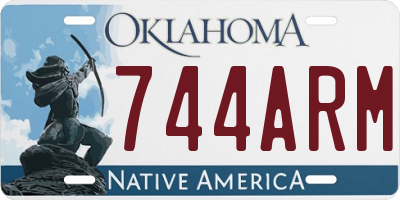 OK license plate 744ARM