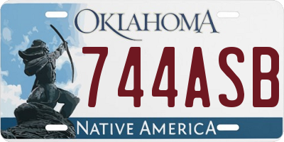 OK license plate 744ASB