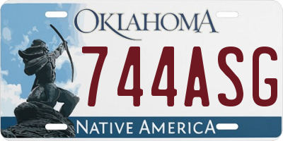 OK license plate 744ASG