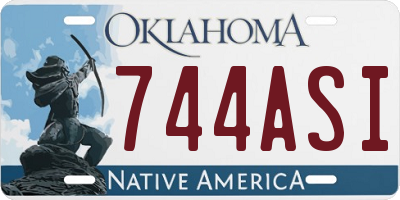 OK license plate 744ASI