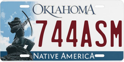 OK license plate 744ASM