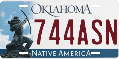 OK license plate 744ASN