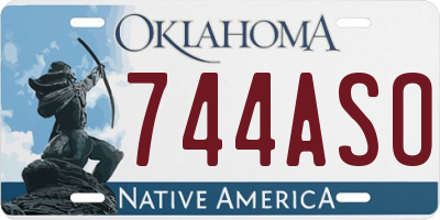 OK license plate 744ASO