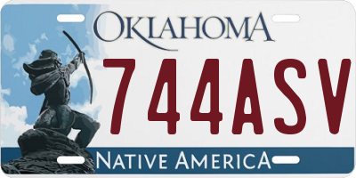 OK license plate 744ASV